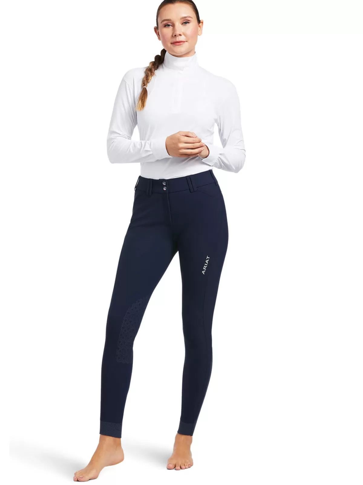 Fashion Ariat 40% Off - Tri Factor Grip Knee Patch Breeches - Womens - Navy - Size: 24 Long & 34 Reg & Long 40% Off Navy Size: 24 Long & 34 Reg & Long