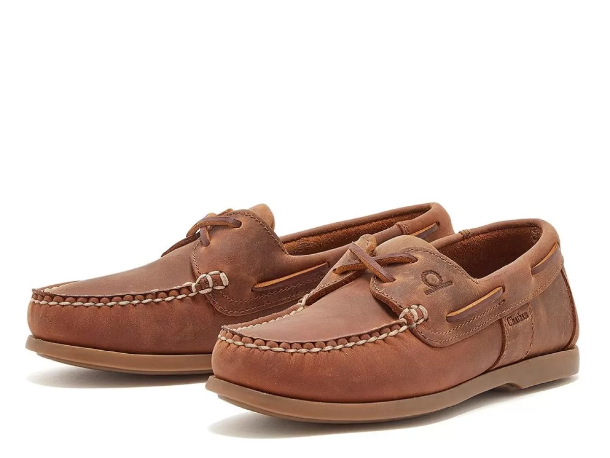 Online Chatham 40% Off - Ladies Java G2 Leather Sustainable Deck Shoes - Walnut - Size: Uk 4.5 (Eu37.5)