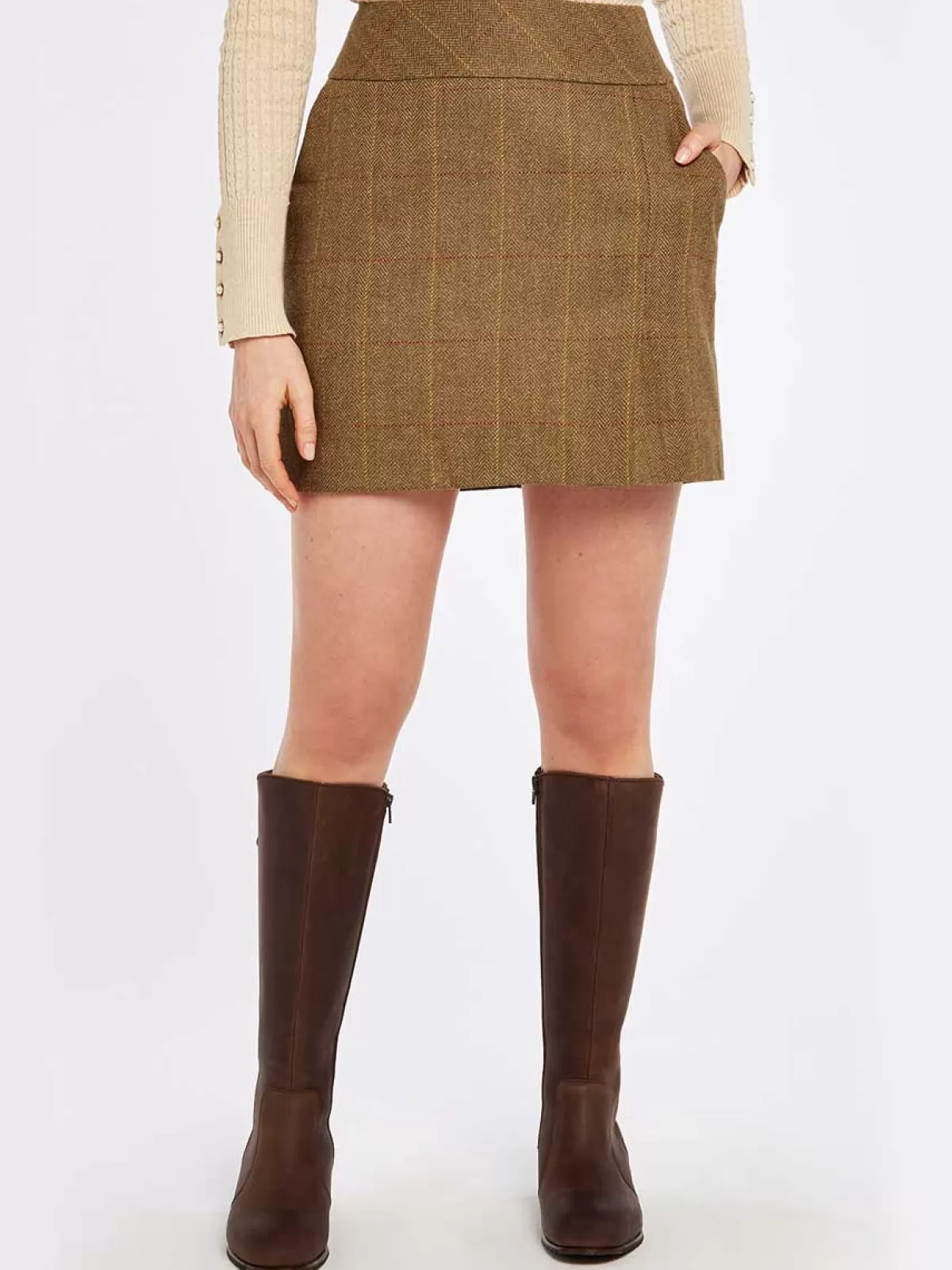 Shop Dubarry 40% Off Bellflower Ladies Tweed Skirt - Elm 40% Off Elm