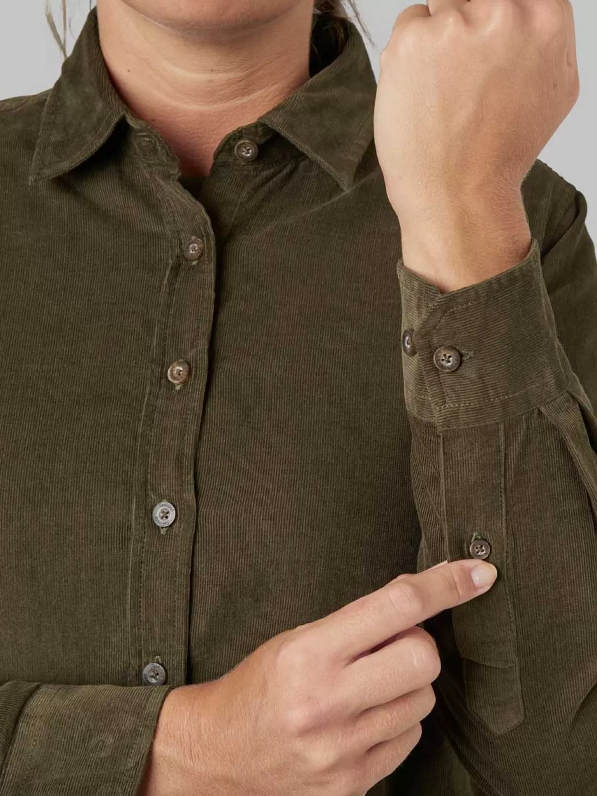 Best Sale Seeland 40% Off Olivia Shirt - Ladies Cotton Corduroy - Pine Green
