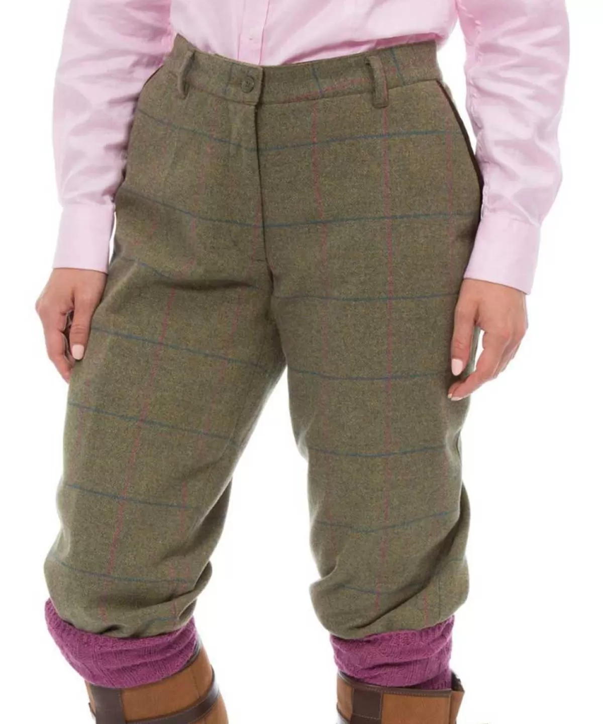 New Alan Paine 50% Off - Combrook Breeks - Ladies Tweed - Juniper - Size: Uk 10