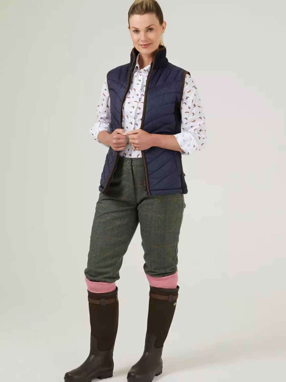 Shop Alan Paine 50% Off Combrook Ladies Tweed Breeks - Spruce - Size: Uk 14