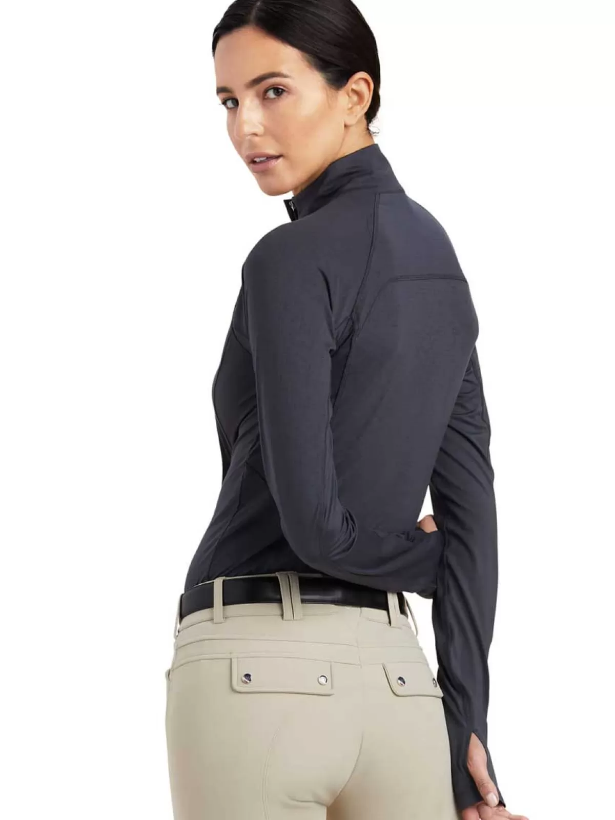 Flash Sale Ariat 50% Off Lumina Lowell 1/4 Zip Baselayer - Womens - Ebony 50% Off Ebony