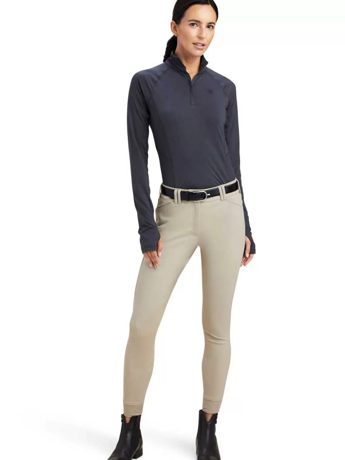 Flash Sale Ariat 50% Off Lumina Lowell 1/4 Zip Baselayer - Womens - Ebony 50% Off Ebony