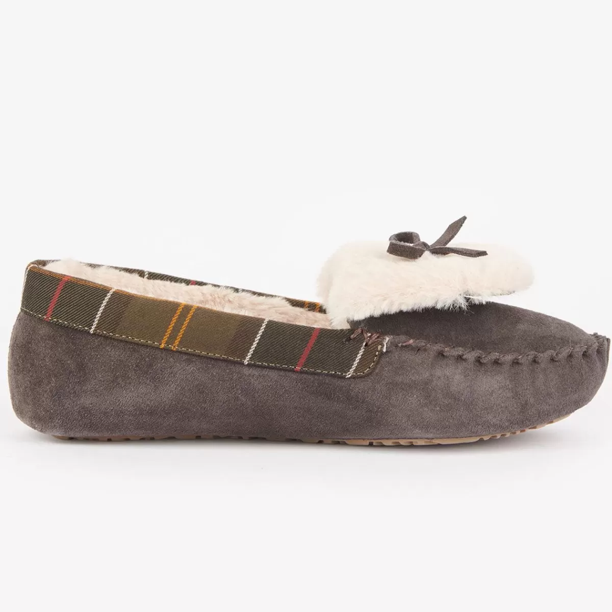 New Barbour 50% Off Darcie Slippers - Ladies - Choco Suede - Size: Uk 4 (Eu 37)