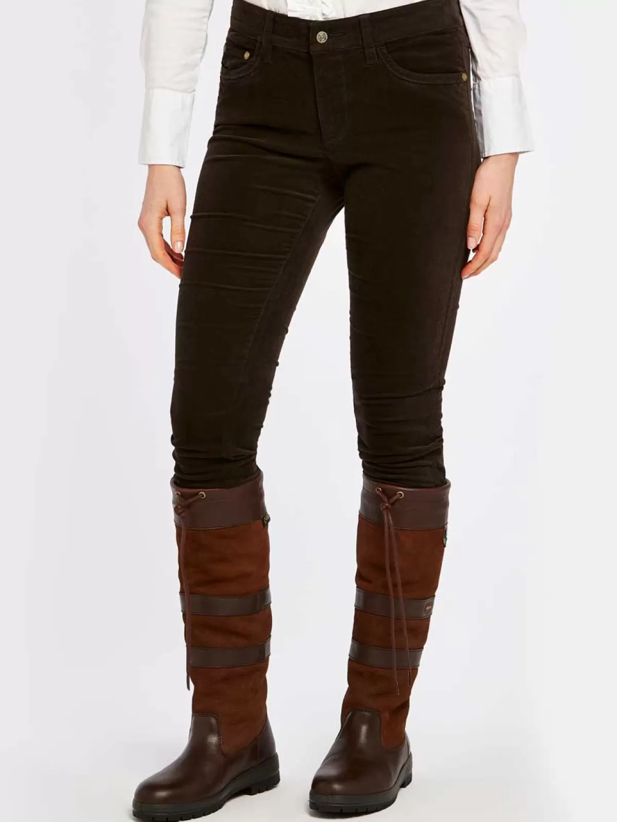 Fashion Dubarry 50% Off Honeysuckle Ladies Skinny Pincord Jeans - Bourbon - Size: Uk 14 50% Off Bourbon Size: Uk 14
