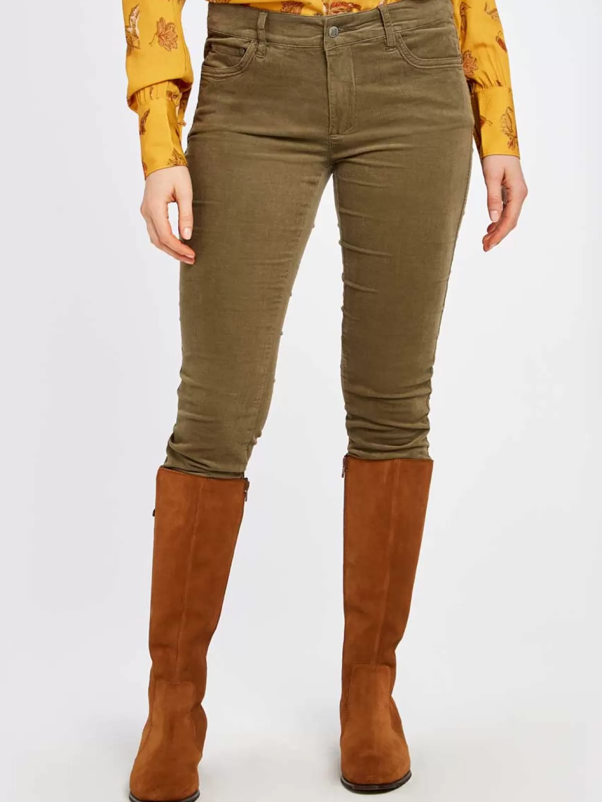 Store Dubarry 50% Off Honeysuckle Ladies Skinny Pincord Jeans - Dusky Green - Size: Uk 14 50% Off Dusky Green Size: Uk 14