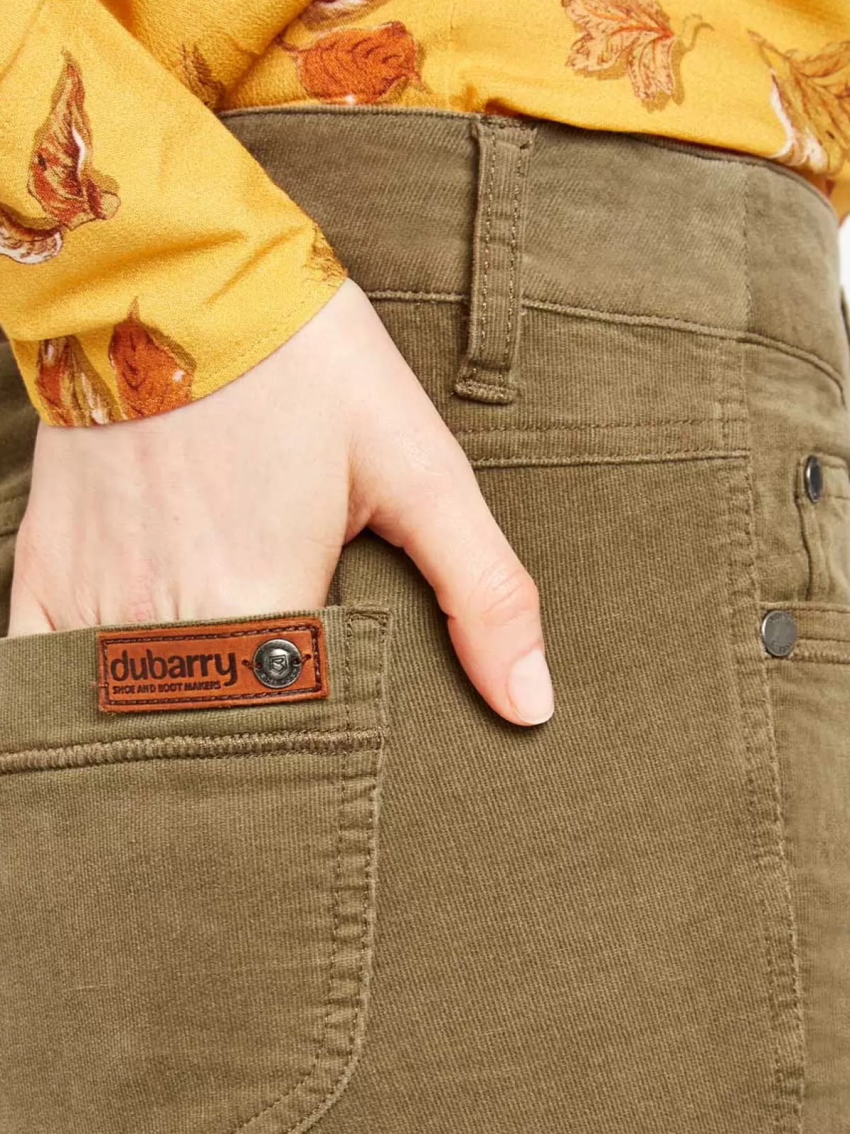 Store Dubarry 50% Off Honeysuckle Ladies Skinny Pincord Jeans - Dusky Green - Size: Uk 14 50% Off Dusky Green Size: Uk 14