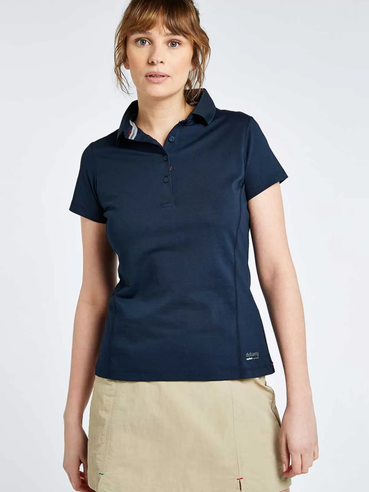 Shop Dubarry 50% Off Martinique Womens Short-Sleeve Polo - Navy - Size: Uk12 50% Off Navy Size: Uk12