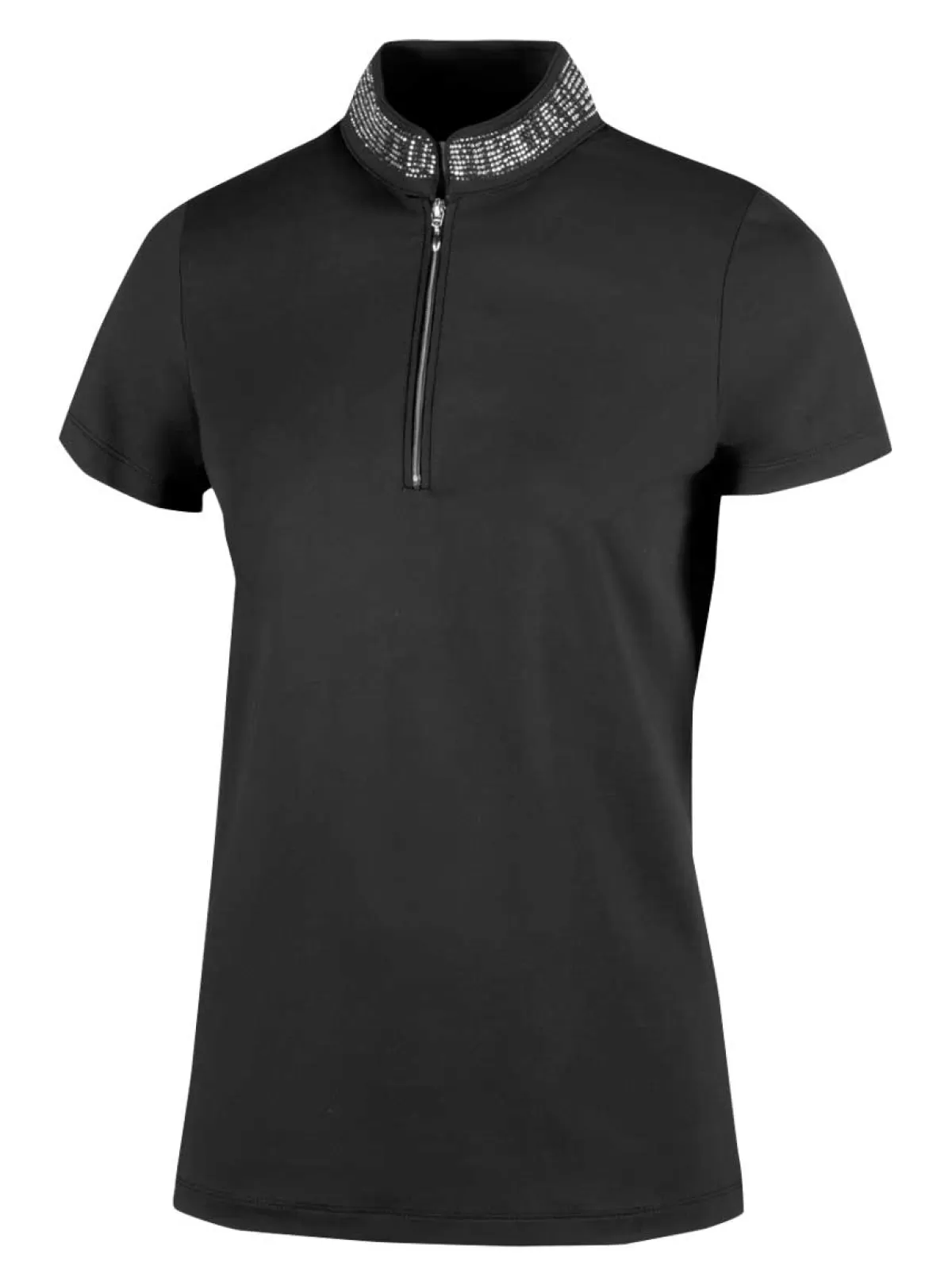 Best Sale Pikeur 60% Off - Birby Zip Neck Shirt – Ladies - Black - Sizes: Uk 16 & 18