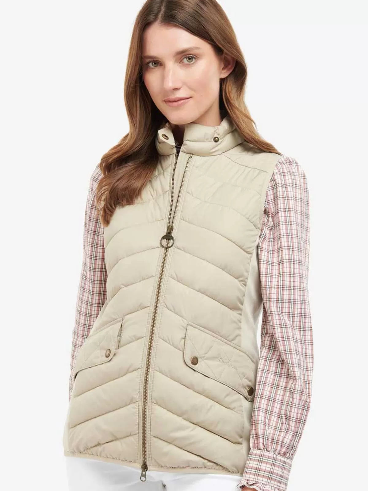Discount Barbour 60% Off Stretch Cavalry Gilet - Ladies - Light Sand - Size: Uk 8