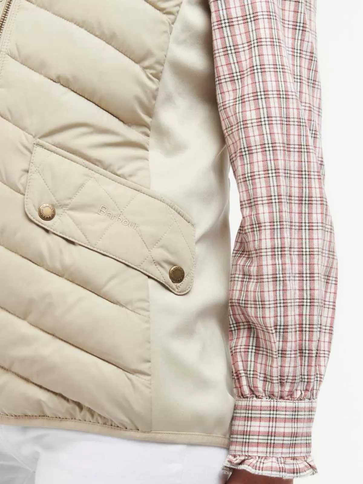 Discount Barbour 60% Off Stretch Cavalry Gilet - Ladies - Light Sand - Size: Uk 8