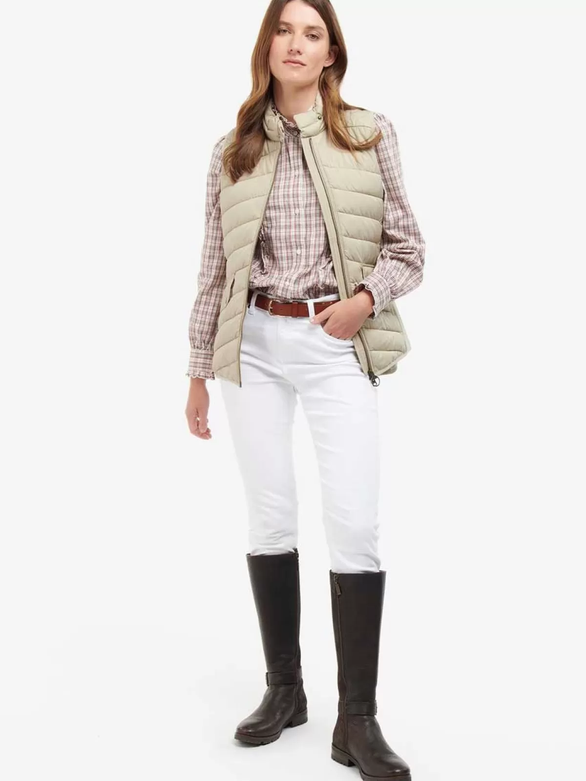 Discount Barbour 60% Off Stretch Cavalry Gilet - Ladies - Light Sand - Size: Uk 8