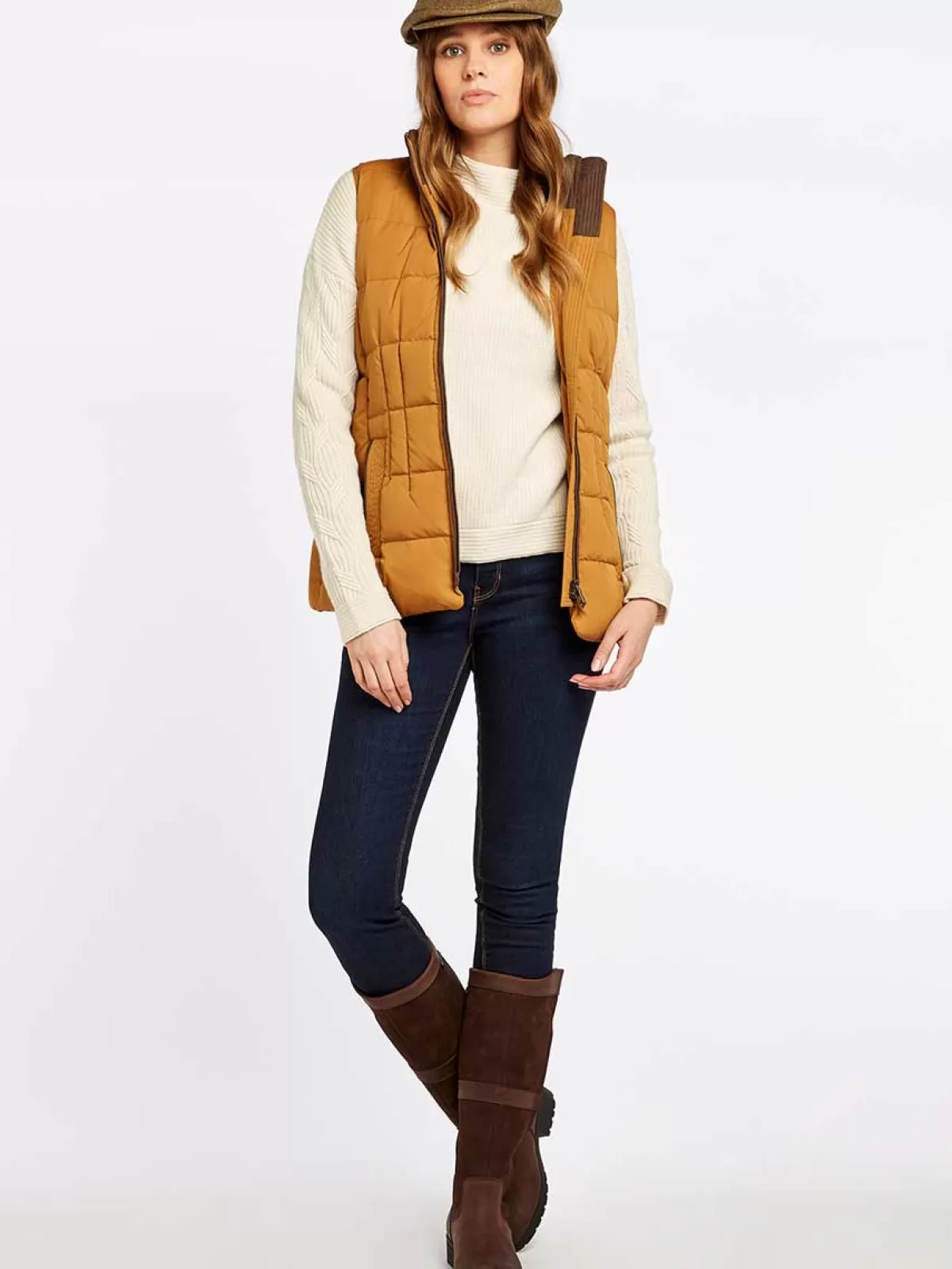Cheap Dubarry 60% Off Spiddal Quilted Ladies Gilet - Amber - Size: Uk 8