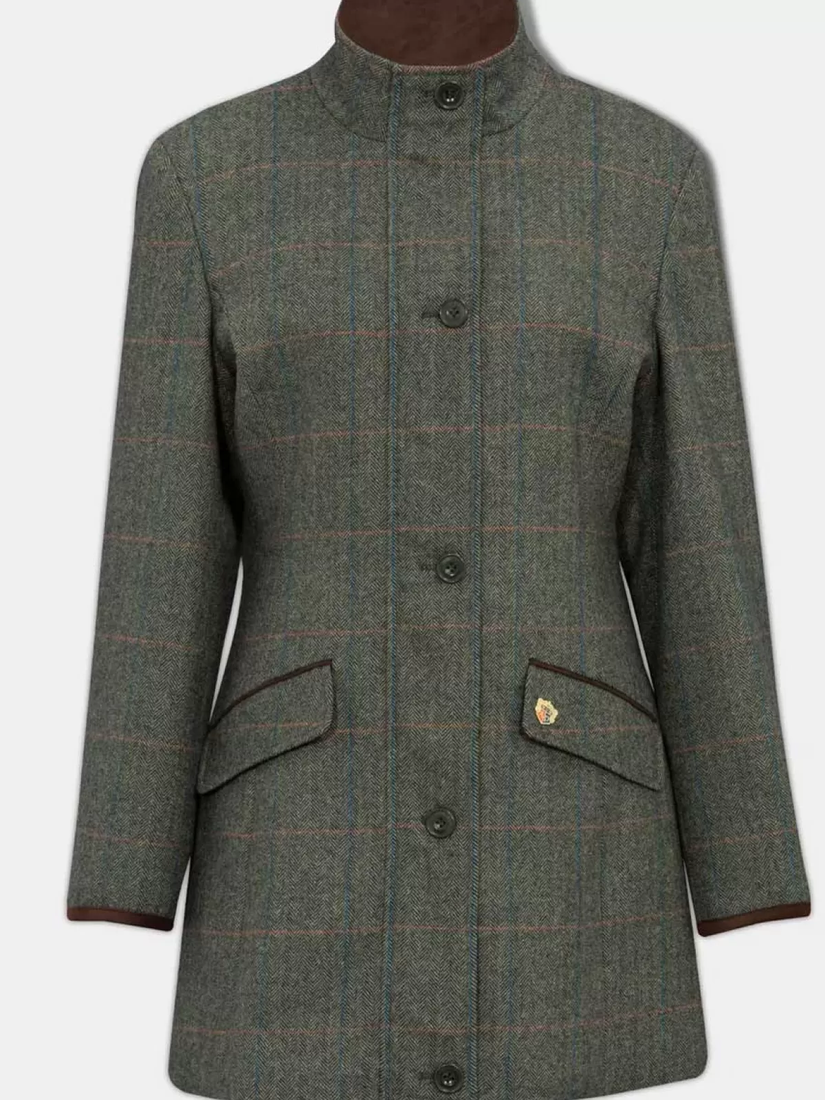 Store Alan Paine Combrook Field Coat - Ladies Tweed - Spruce