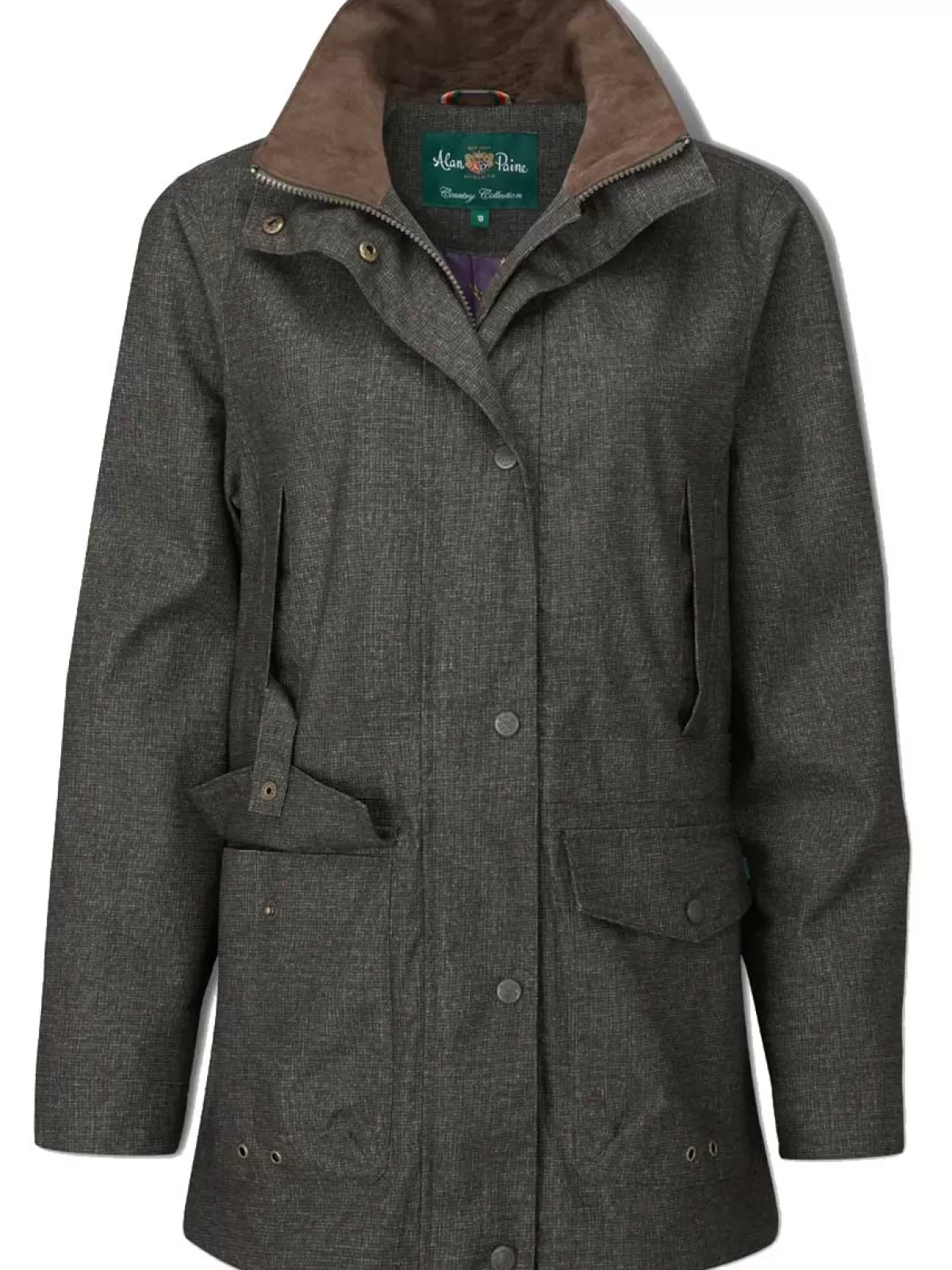 Sale Alan Paine Fernley Ladies Waterproof Field Coat - Hopsack