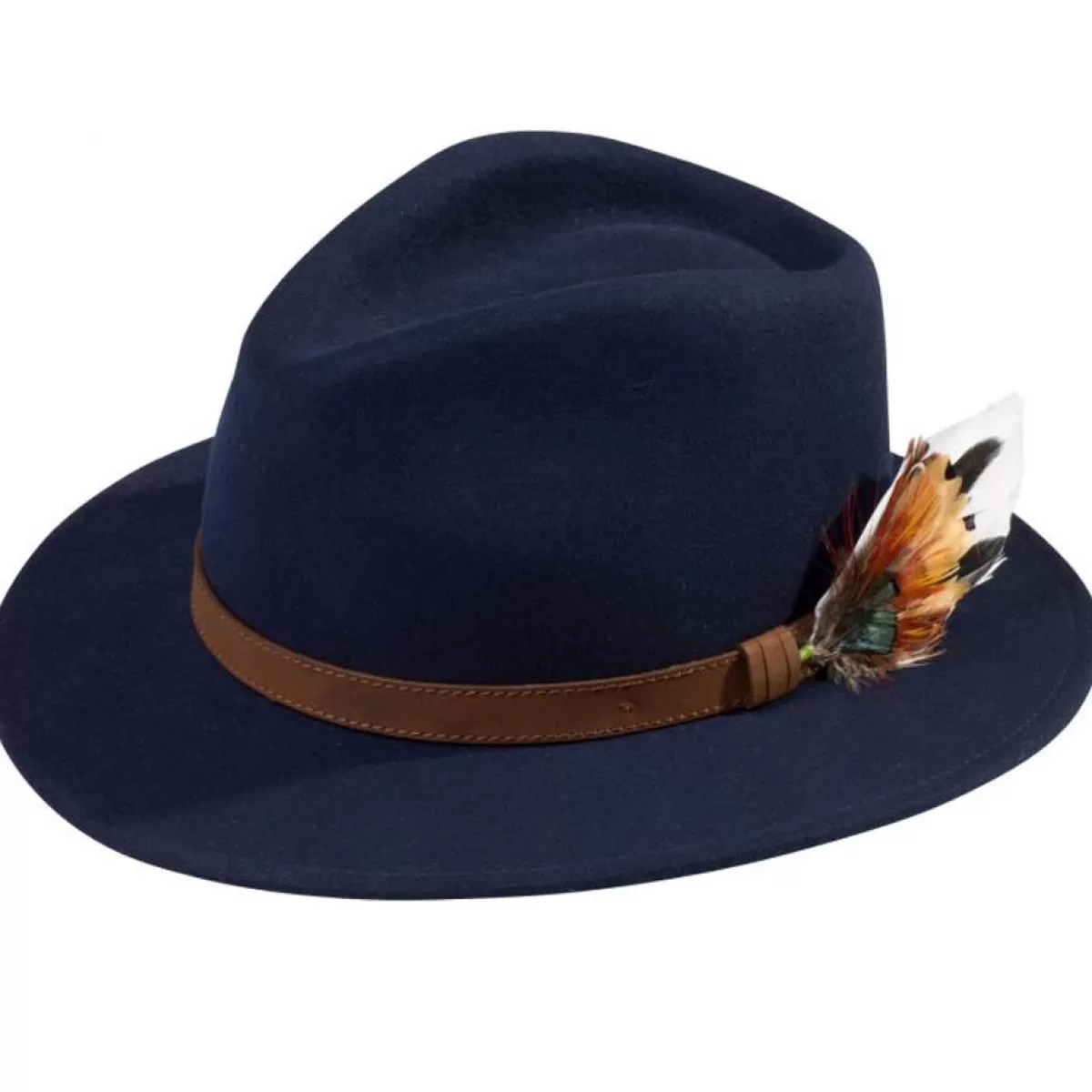 Cheap Alan Paine Richmond Fedora Hat Navy