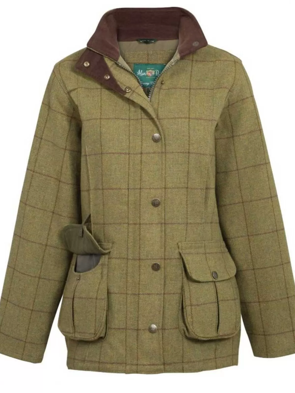 Shop Alan Paine Rutland Shooting Coat - Ladies Tweed Waterproof - Lichen