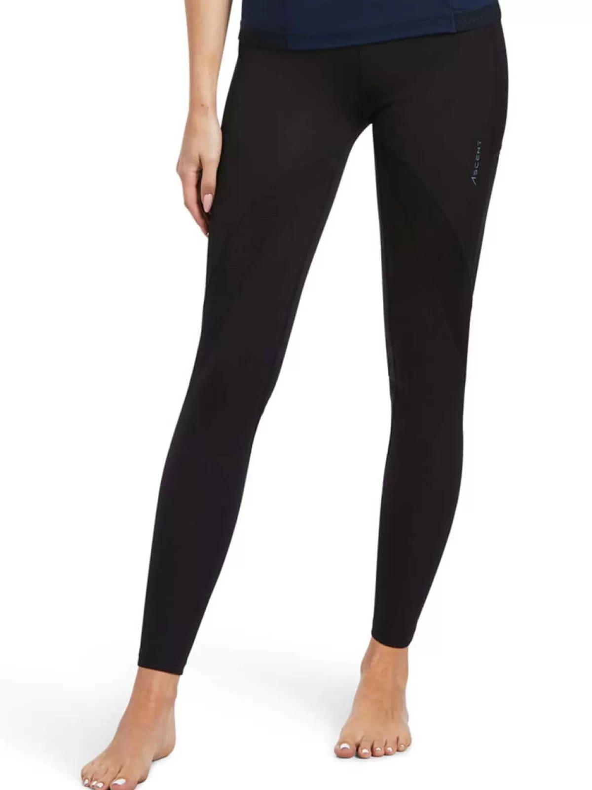 Best Sale Ariat Ascent Half Grip Riding Tights - Womens Black