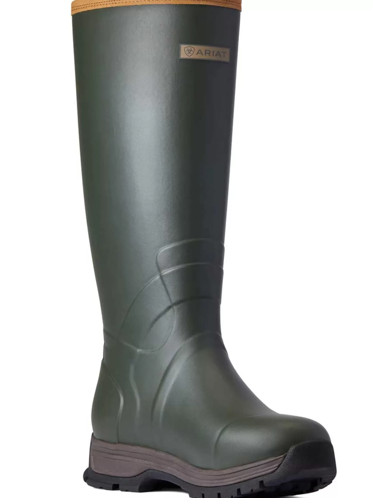 Shop Ariat Burford Wellies - Womens Neoprene Insulated Full Zip Boots - Olive