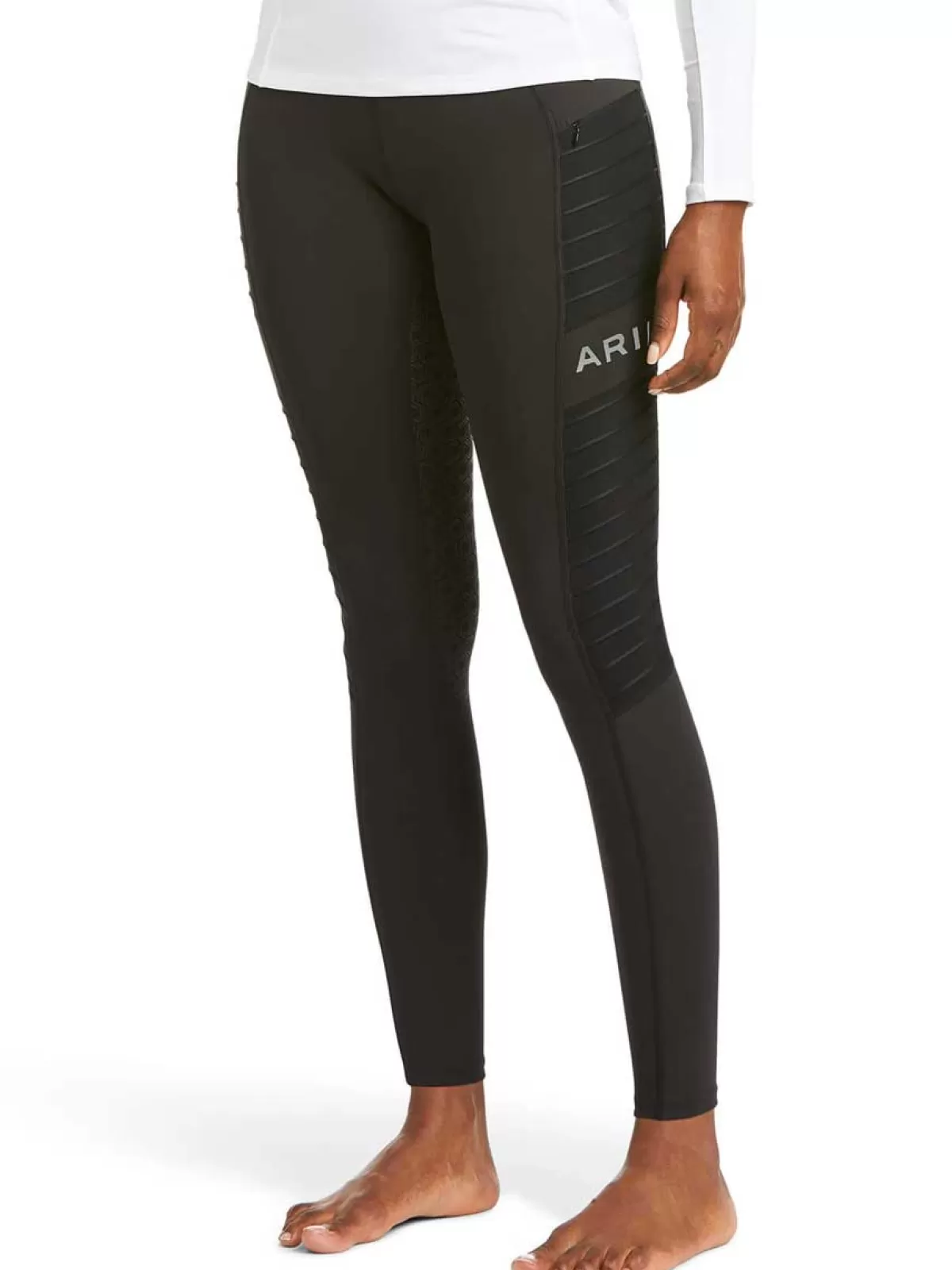 Hot Ariat Eos Moto Full Seat Riding Tights - Womens Black