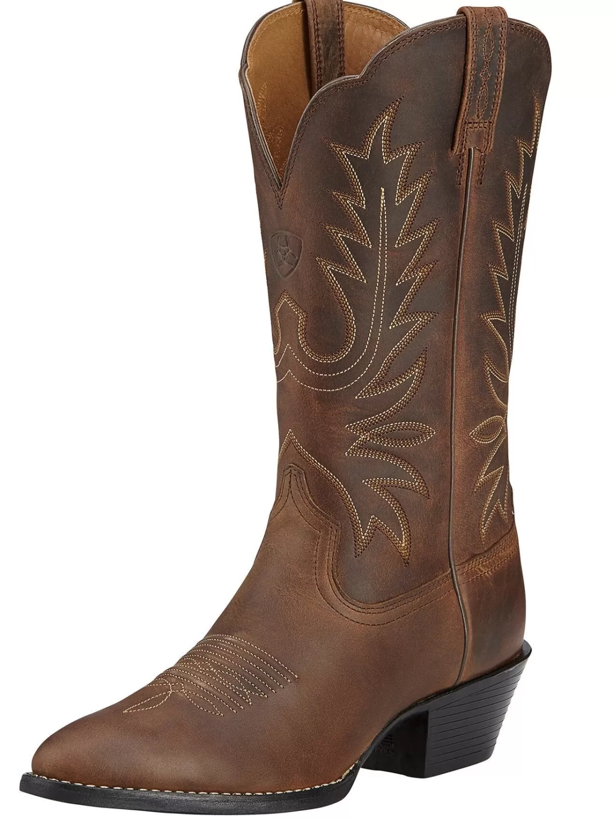 Best Ariat Heritage Western R Toe Boots - Womens Cowgirl Distressed Brown