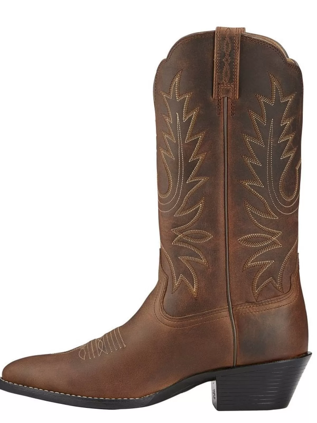 Best Ariat Heritage Western R Toe Boots - Womens Cowgirl Distressed Brown