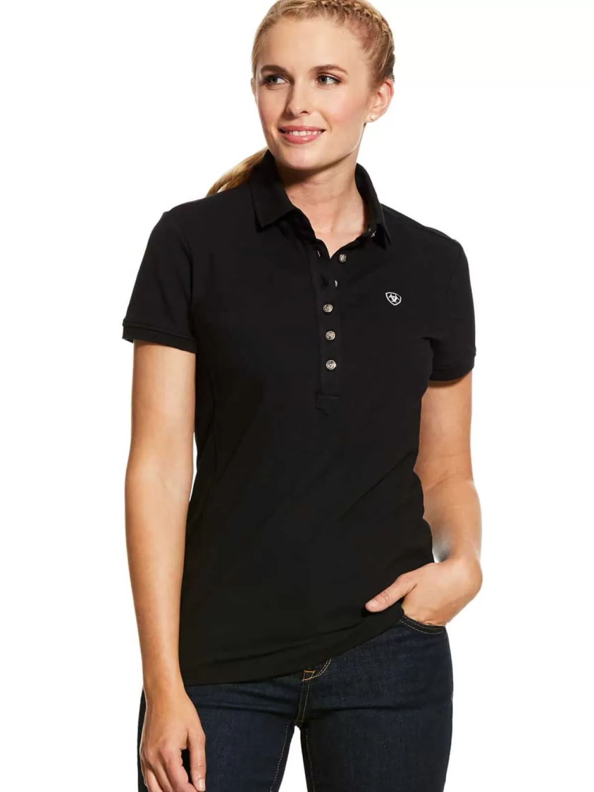 Best Ariat Prix 2.0 Polo Shirt - Womens Black