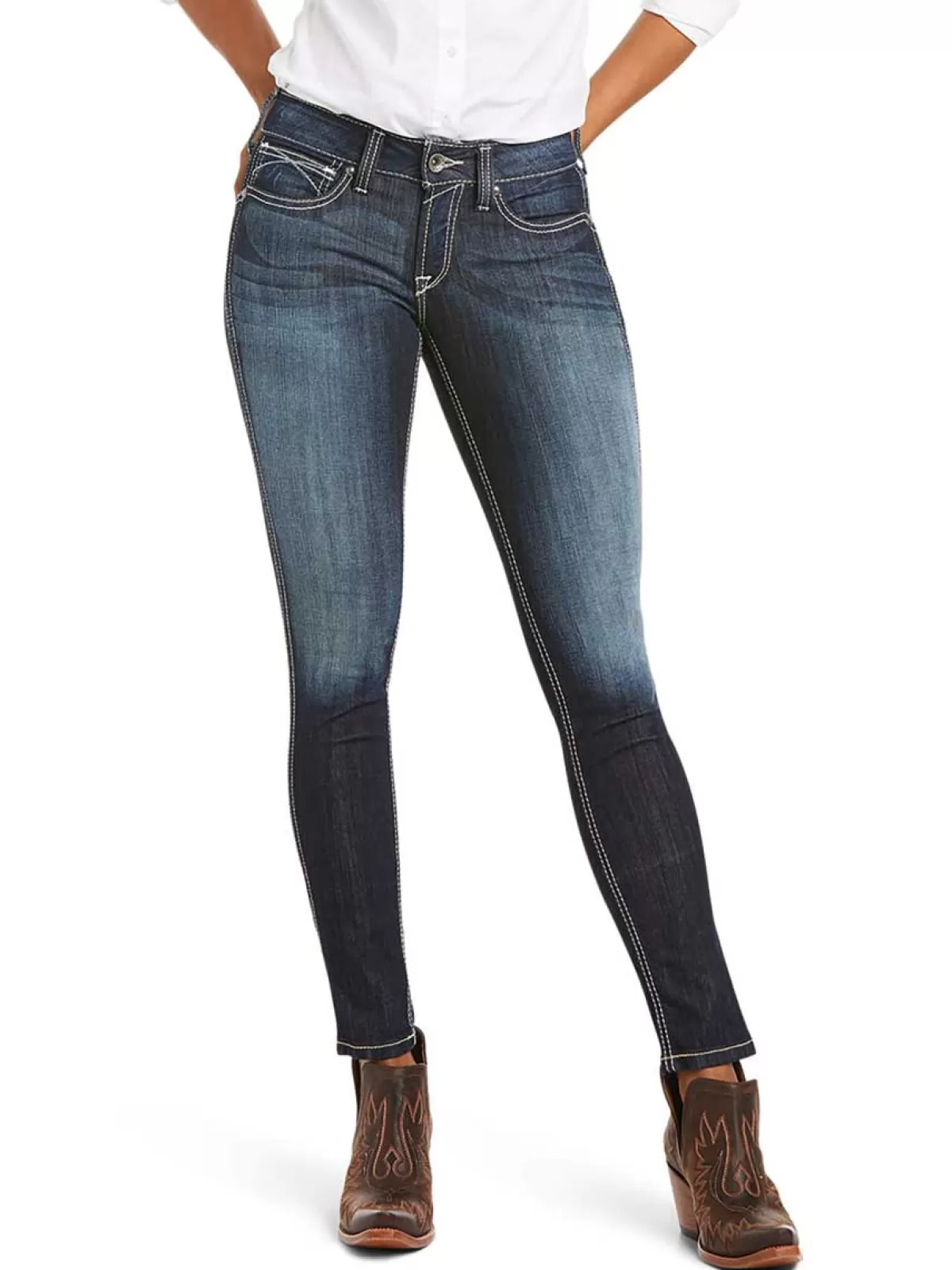 Store Ariat R.E.A.L Ella Skinny Jeans - Ladies - Mid Rise Outseam