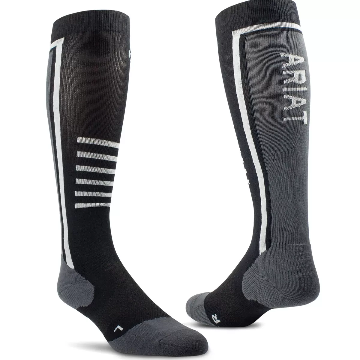 Cheap Ariat Tek Slimline Performance Socks Black/Sleet