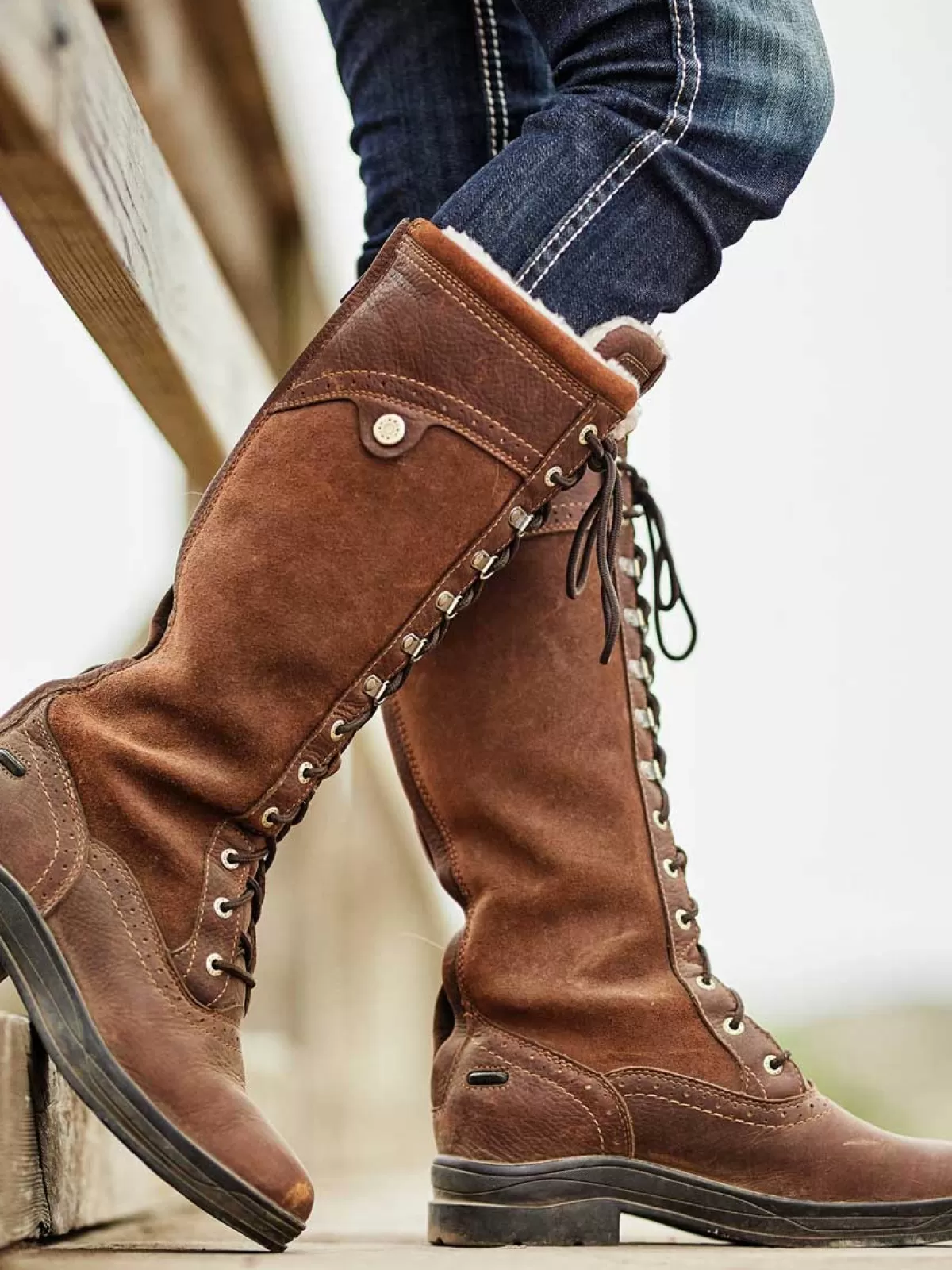 Outlet Ariat Wythburn Tall Boots - Womens Waterproof Insulated - Dark Brown