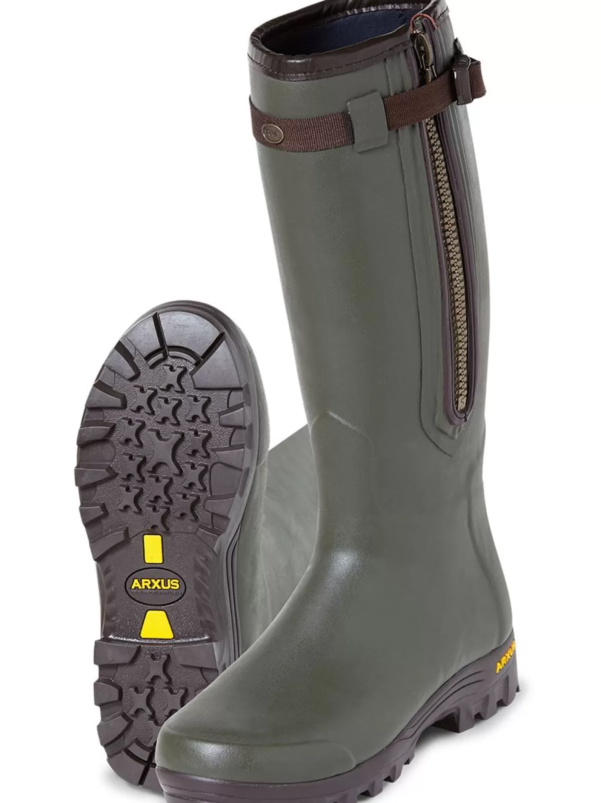 Online Arxus Primo Nord Air Wellington Boots - Neoprene Zip - Dark Olive