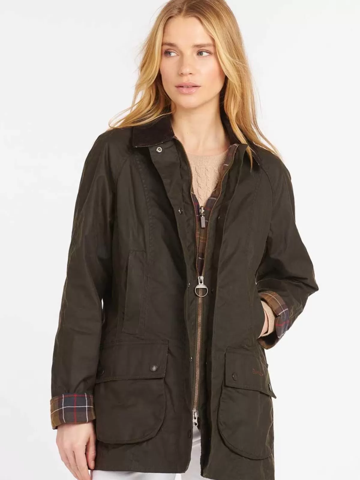 Best Sale Barbour Classic Beadnell Wax Jacket - Ladies Sylkoil - Olive