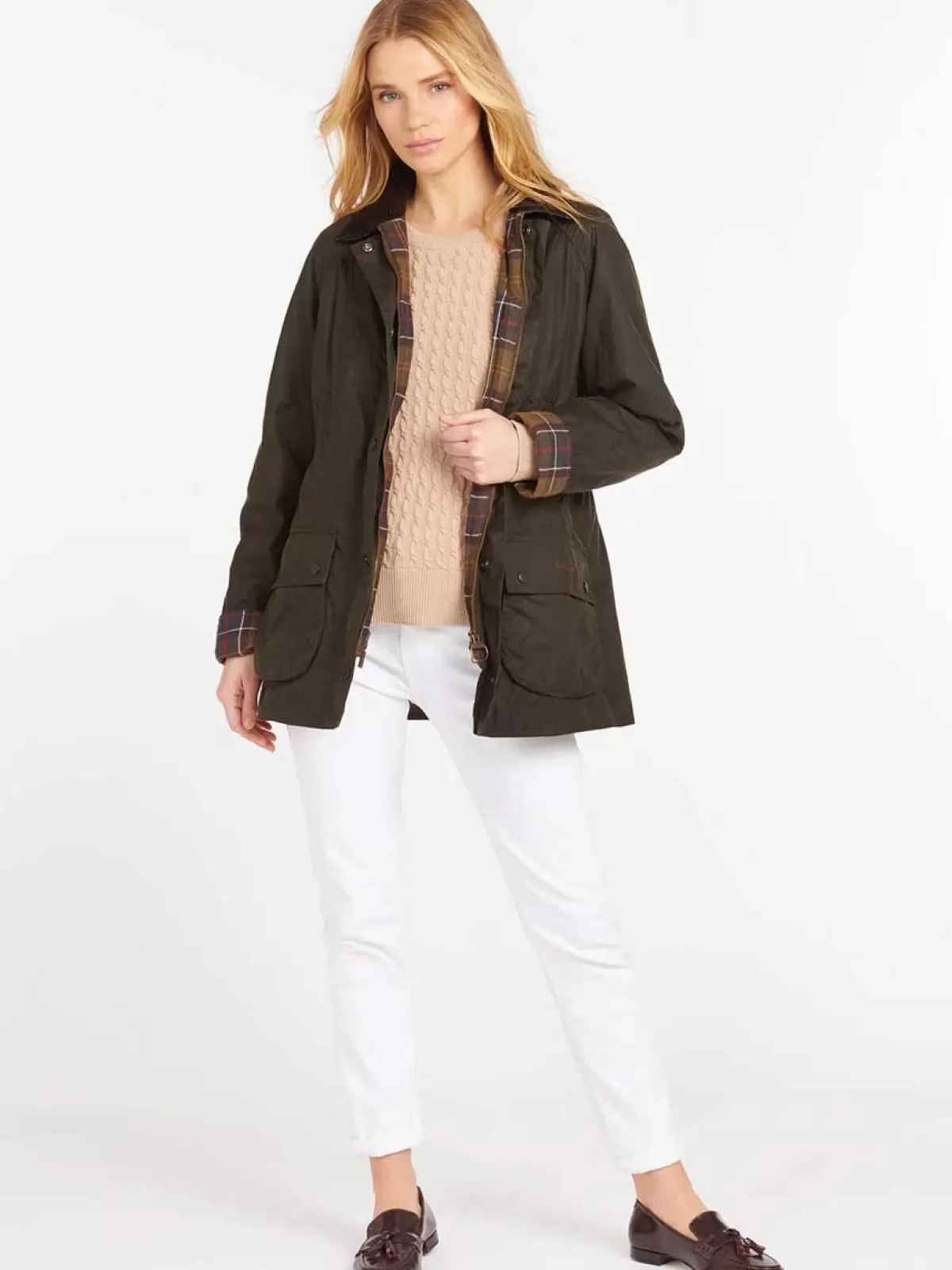 Best Sale Barbour Classic Beadnell Wax Jacket - Ladies Sylkoil - Olive