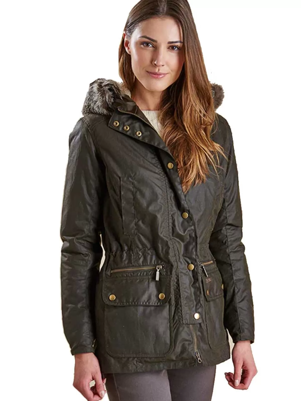 Best Barbour Kelsall Wax Jacket - Ladies Parka - Olive