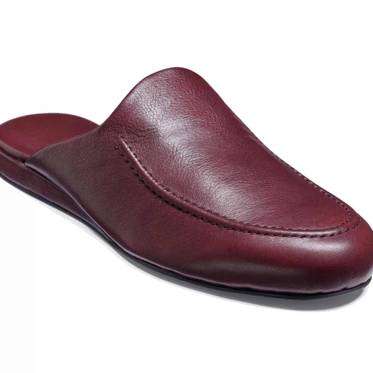 Cheap Barker Shoes Barker Aspen Slippers - Mens Burgundy Leather