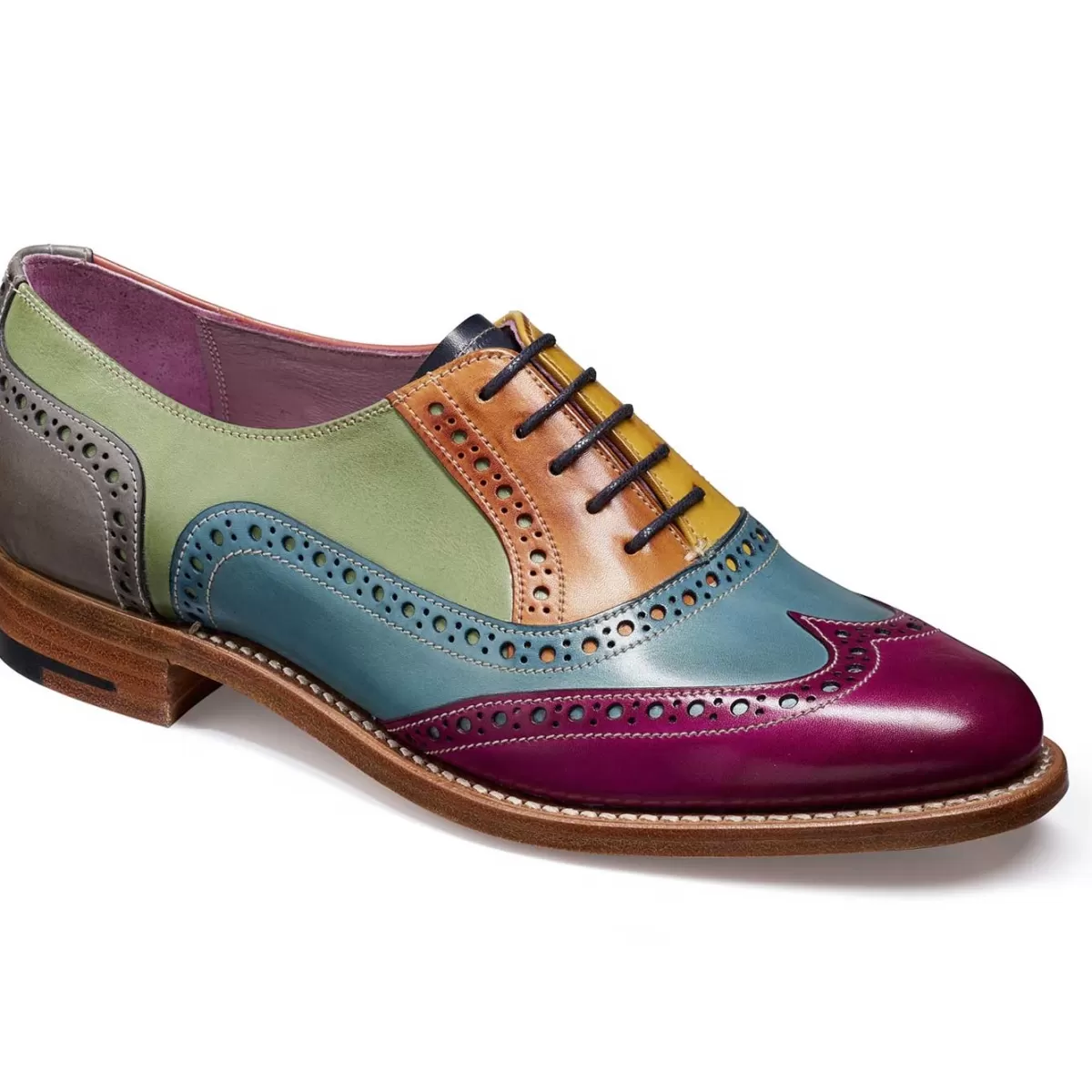 Shop Barker Shoes Barker Fearne Shoes - Ladies Brogues - Multi Coloured Hand-Painted