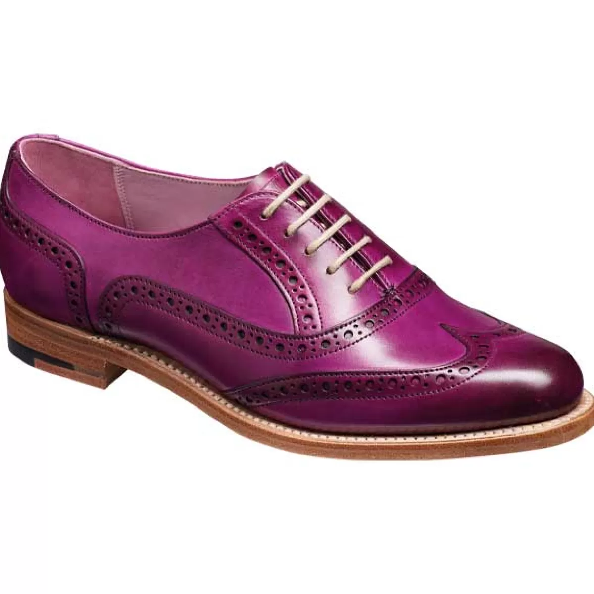 Best Barker Shoes Barker Fearne Shoes - Ladies Brogues - Purple Hand-Painted Purple Handpainted