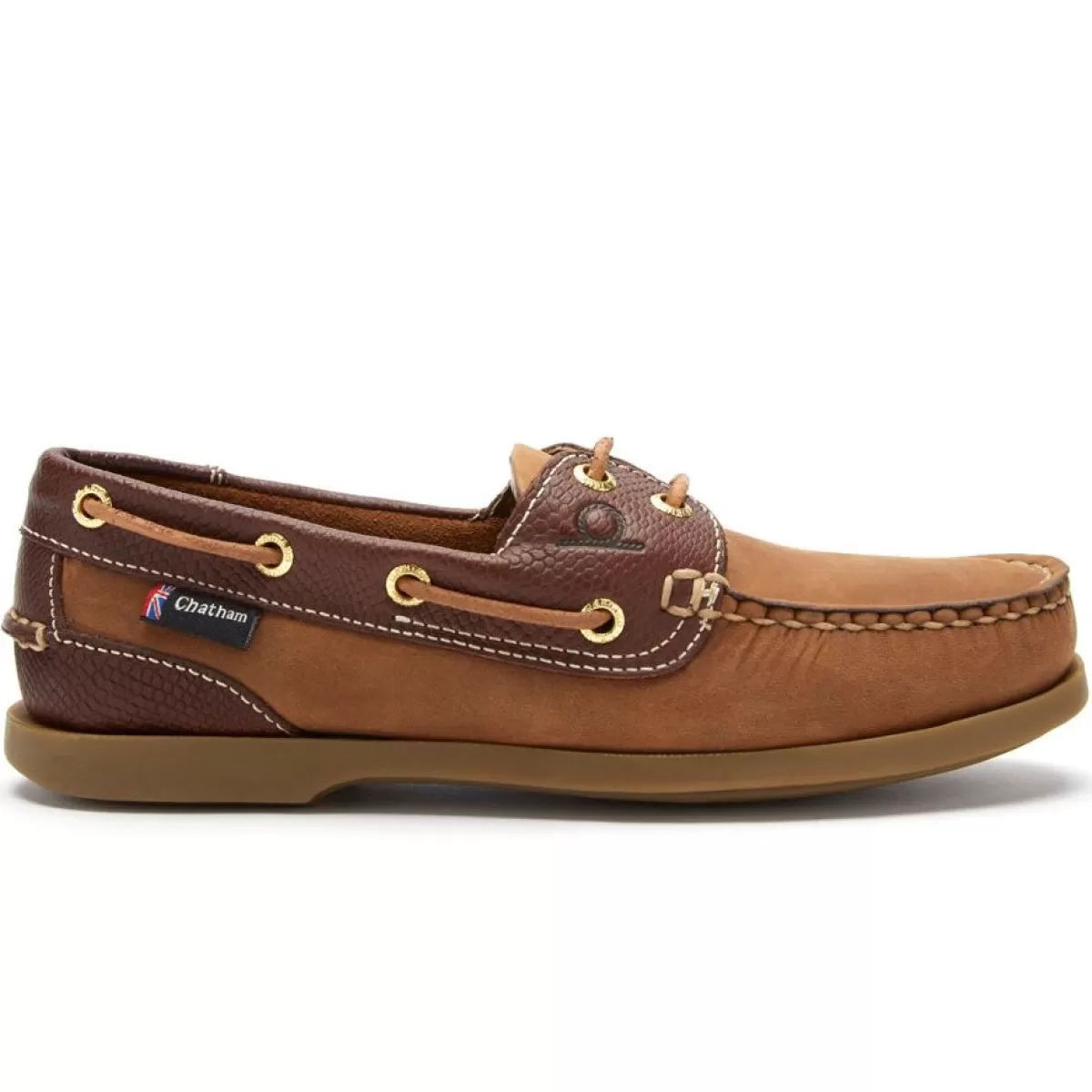 Store Chatham Ladies Bermuda G2 Leather Boat Shoes Walnut/Brown Snake