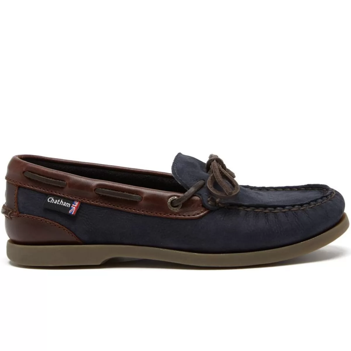 Shop Chatham Ladies Olivia G2 Slip-On Deck Shoes Navy/Seahorse