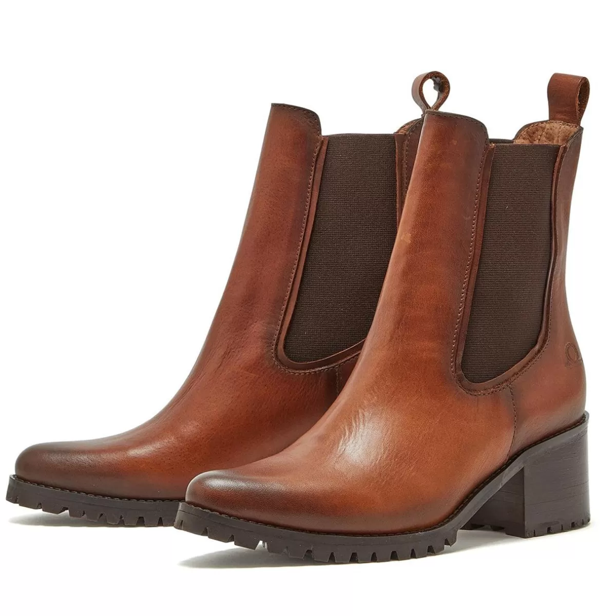 Online Chatham Ladies Vyne Heeled Chelsea Boots Dark Tan