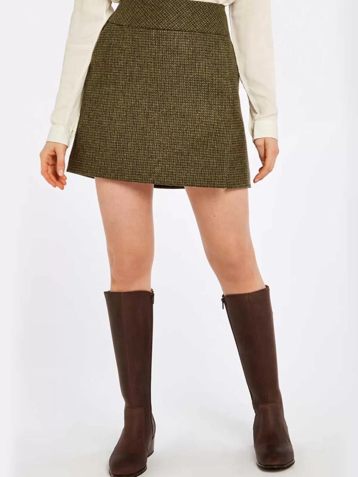 Discount Dubarry Bellflower Ladies Tweed Skirt Heath