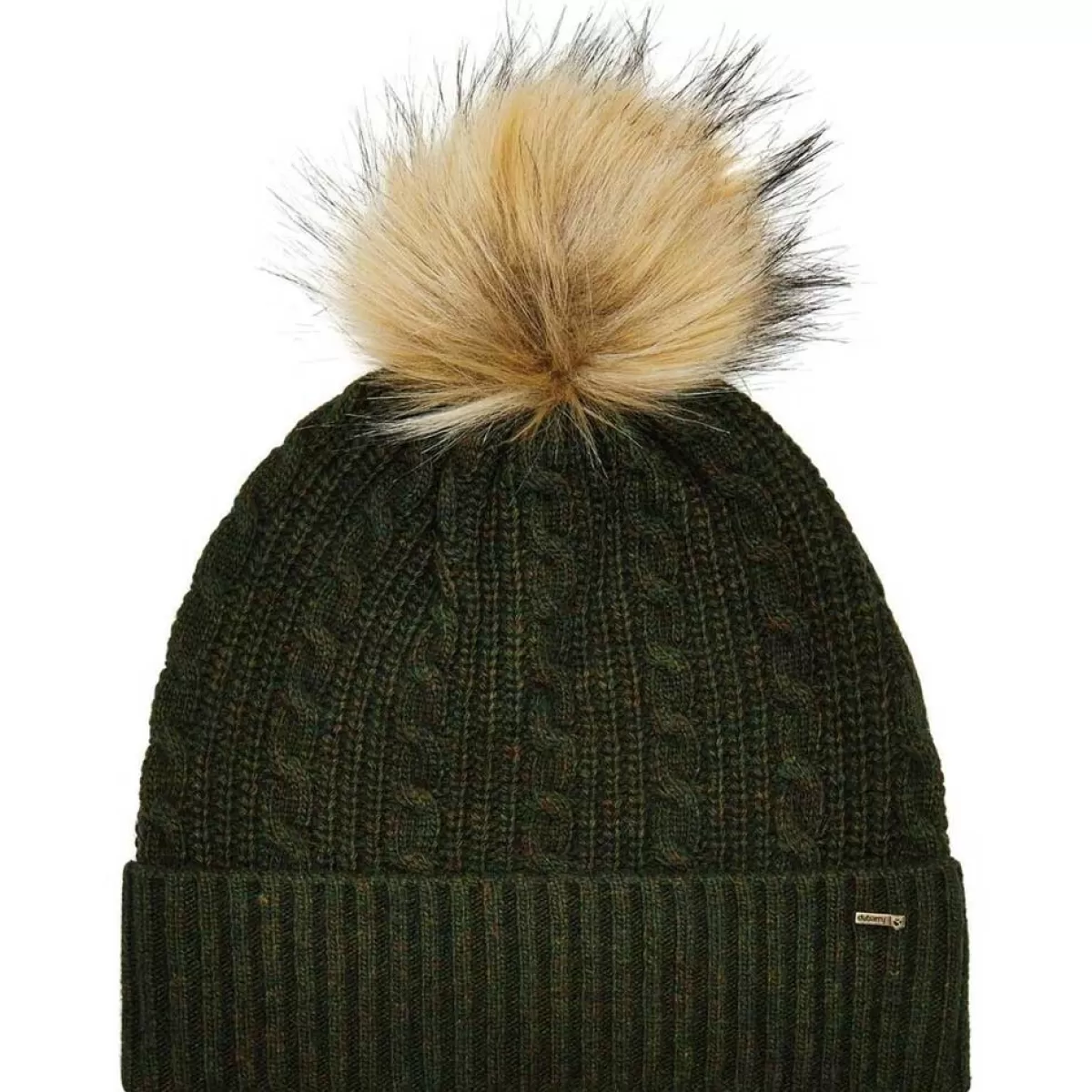 Discount Dubarry Bruff Knitted Bobble Hat Olive