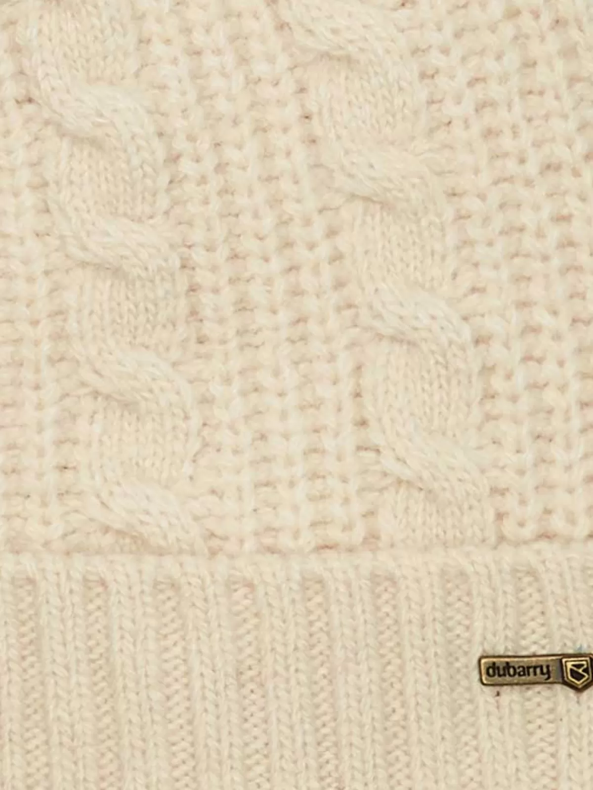 Flash Sale Dubarry Bruff Knitted Bobble Hat Chalk