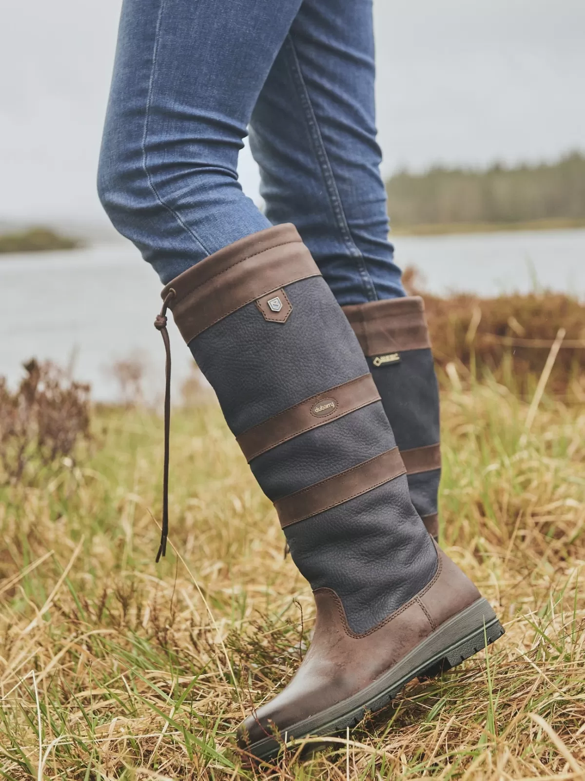 Best Sale Dubarry Galway Country Boots Navy & Brown