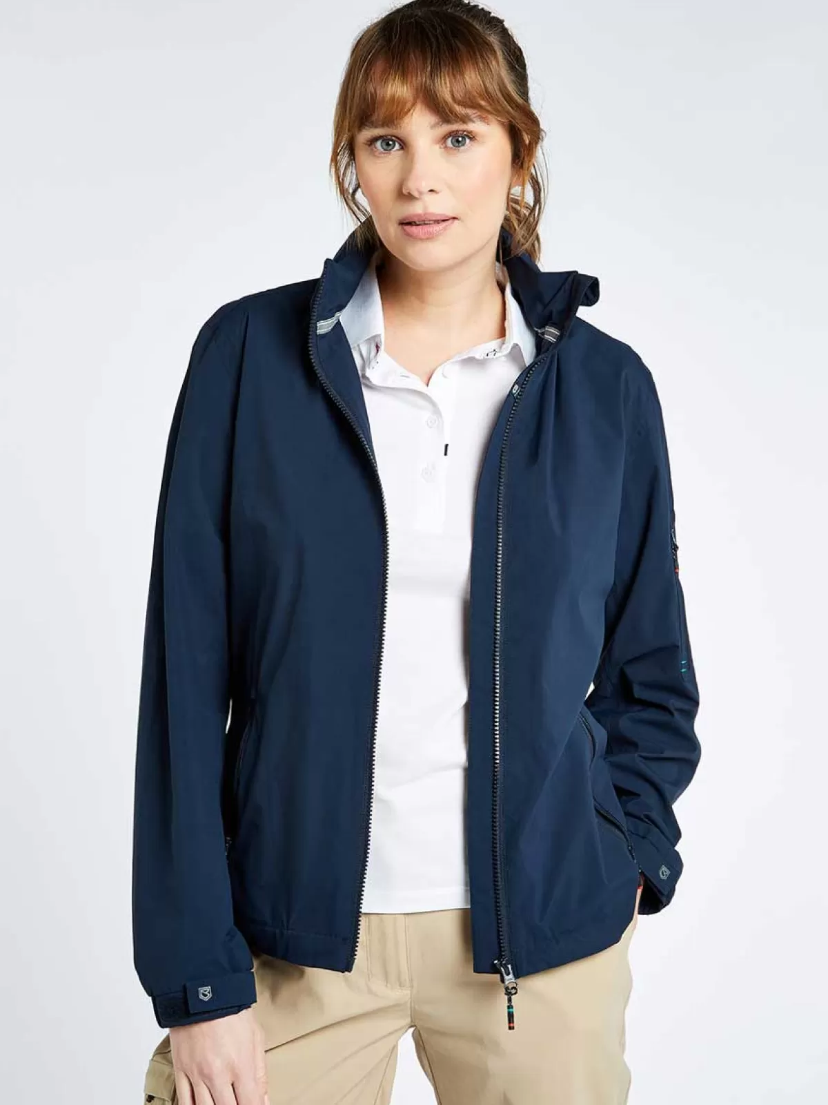 Shop Dubarry Livorno Womens Fleece-Lined Crew Jacket Navy