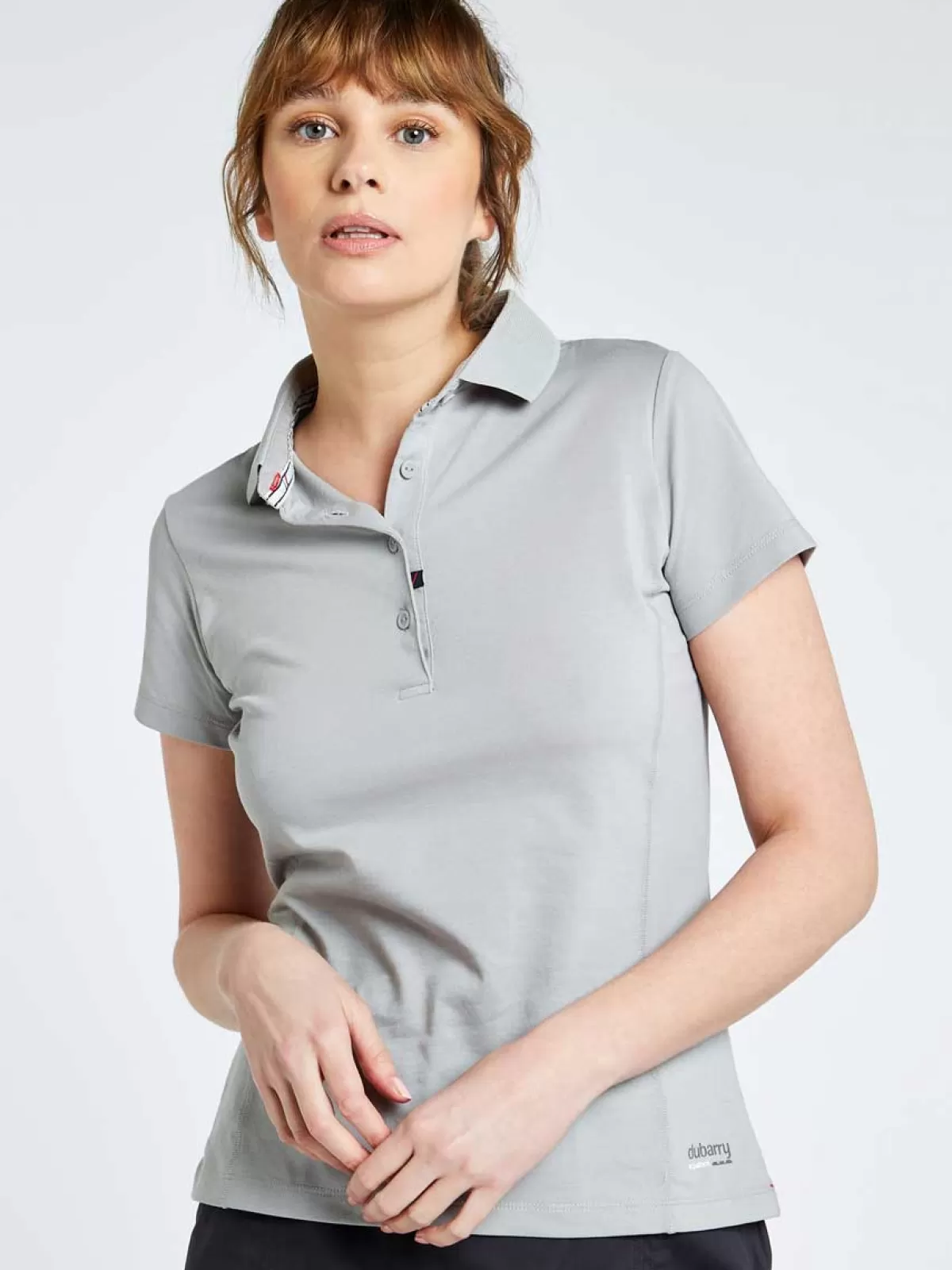 Best Sale Dubarry Martinique Womens Short-Sleeve Polo Platinum