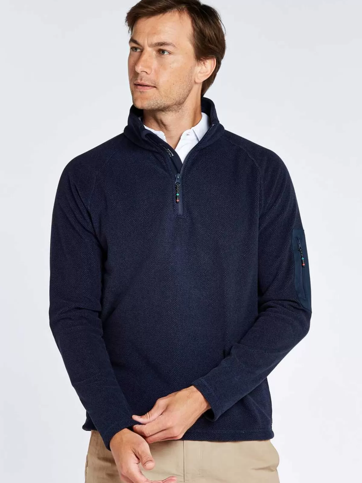 Store Dubarry Monaco Unisex Quarter-Zip Technical Fleece Navy