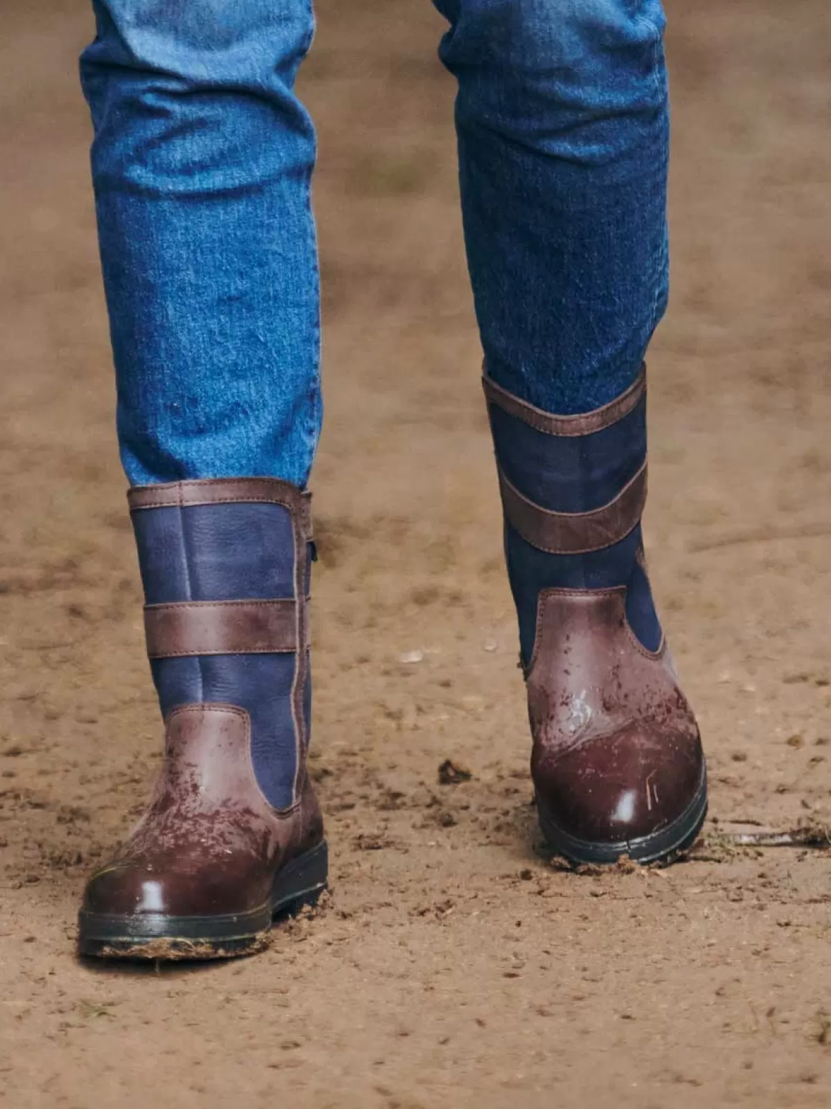 Sale Dubarry Roscommon Country Boots Navy & Brown