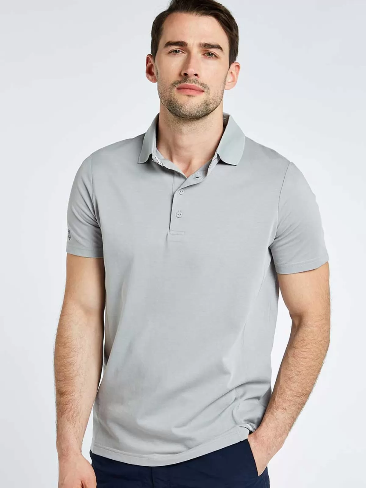 Clearance Dubarry Sorrento Unisex Short-Sleeved Technical Polo Platinum